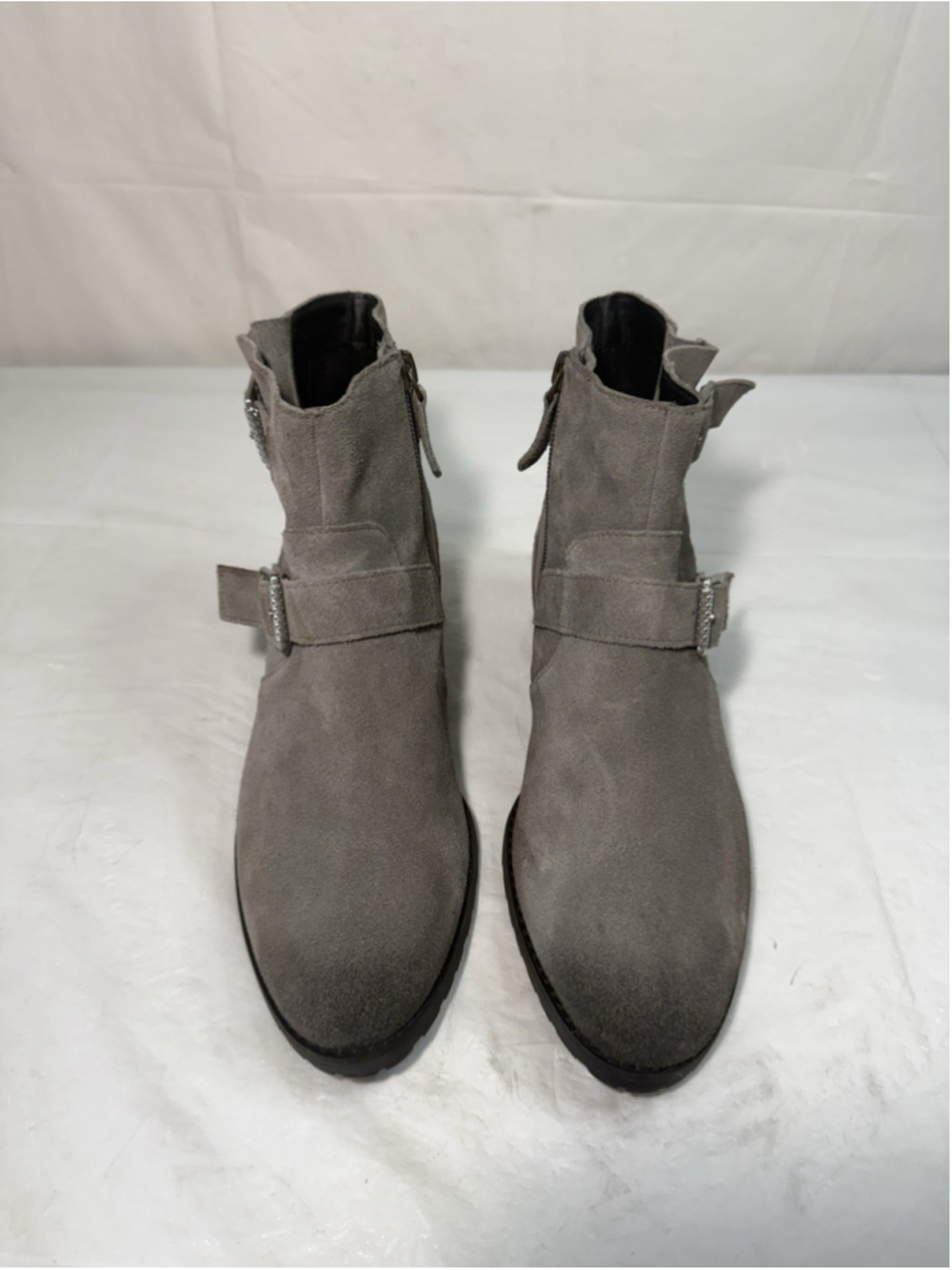 Susina Odette Suede Ankle Boots 7.5 gray water resistant